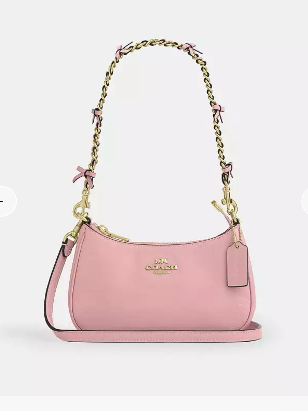 NWT Sold Out!  COACH Soft Pink Teri Mini Crossbody Bag with Bows